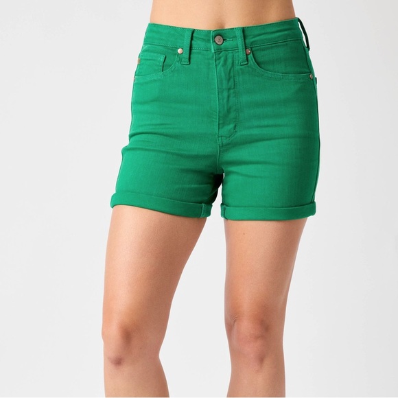 NWT Judy blue 150283 green high waist tummy control shorts - Picture 4 of 10